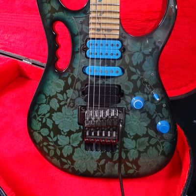 1991 Ibanez JEM 77 BFP Blue Floral Pattern Steve Vain Collectable Clean Board image 14