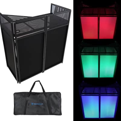 Rockville ROCKBOOTH DJ Event Booth Facade w/Table+Bag+Scrims+Tablet Holder image 2