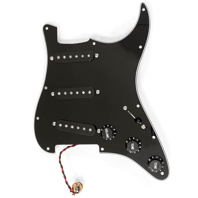 AxLabs Habanero Loaded Strat-Style Pickguard - S/S/S 2023 - Black with Black Covers image 1