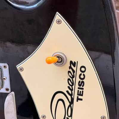 Vintage Teisco May Queen Electric Guitar - Black w/ F-Hole - Rare image 10
