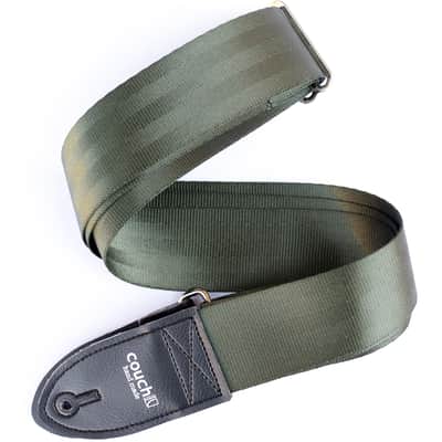 Couch Forest Green Seatbelt Guitar Strap image 1
