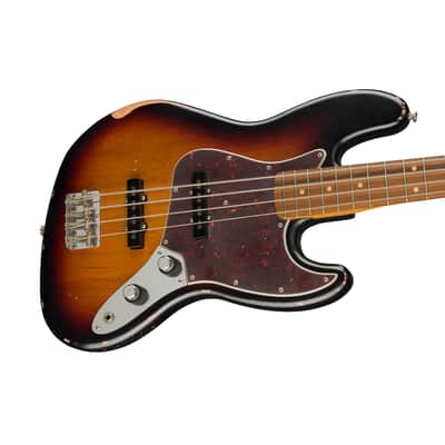 Fender 60th Anniversary Road Worn 60s Jazz Bass Guitar, 3-Colour Sunburst image 3