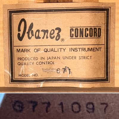 1977 Ibanez Concord 671 Acoustic Electric Dreadnought Herringbone Binding Guitar MIJ Japan image 3