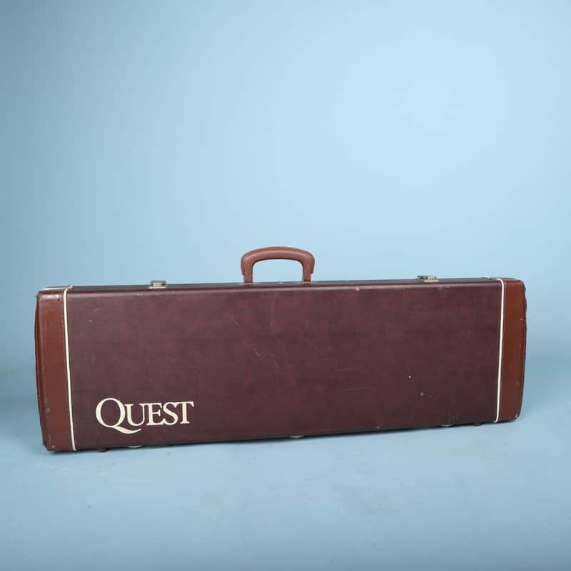 Quest Vintage Hardshell Electric Mini Guitar Case Brown Tolex image 1