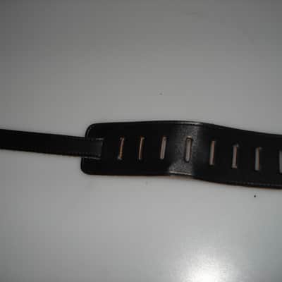 New Black Leather Guitar Strap image 6