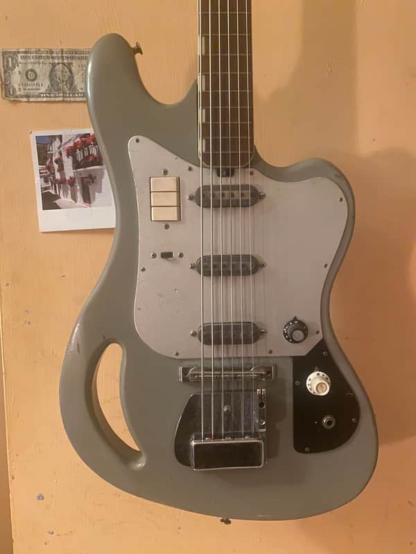 Teisco TB-64 Bass VI 1964 - Green image 1