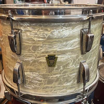 Ludwig 9x13Transition Badge tom 1958 - White marine pearl image 8