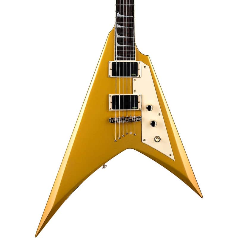 ESP LTD Kirk Hammett Signature KH-V Electric Guitar Regular Metallic Gold Sparkle image 1