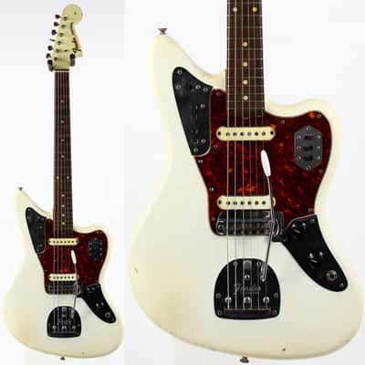 1962 Fender Jaguar Factory Custom Color OLYMPIC WHITE Pre-CBS w Original Brown Case & Strap image 2