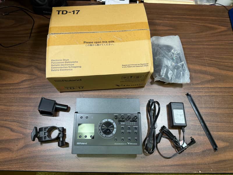 Roland TD-17 V-Drum Module w/Mount, Clamp, Wiring Harness, Power Supply -Z4P5928 image 1