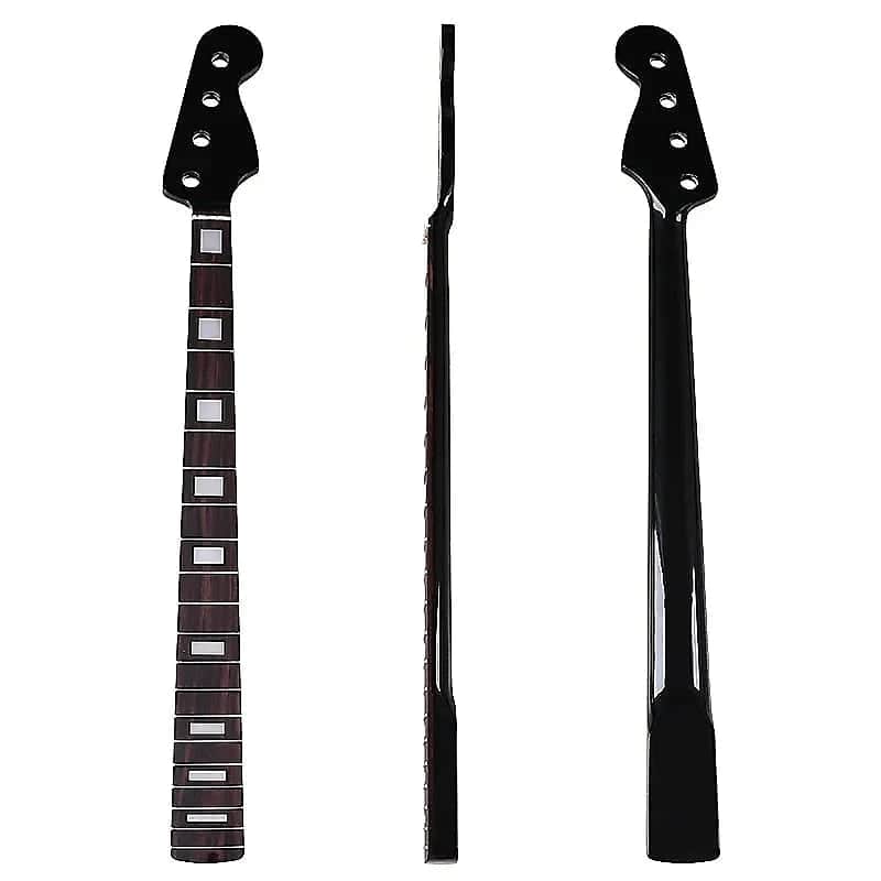 4 String Electric Bass Glossy Black Maple Neck, Rosewood 20 Frets Fretboard image 1