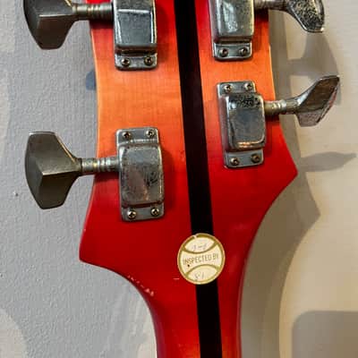 Vintage 1970s Hondo II HRB-2S Rickenbacker 4001 Fireglo Sunburst Bass Guitar image 15