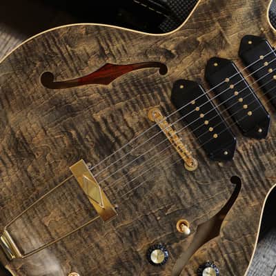 Unplayed! 2023 Gibson Custom Shop 1964 Reissue ES-335 M2M 3x P90 Semi-Hollow Electric Guitar Trans Ebony Black + OHSC image 5
