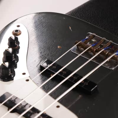 Fender Custom Shop 1966 Jazz Bass Relic Charcoal Frost Metallic Masterbuilt Dale Wilson 2011 image 11