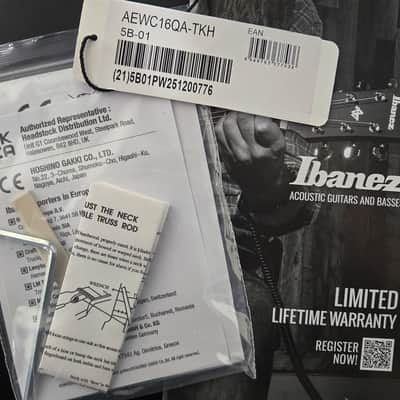 Ibanez AEWC16QA Acoustic Electric Guitar Trans Black Sunburst (776) image 8