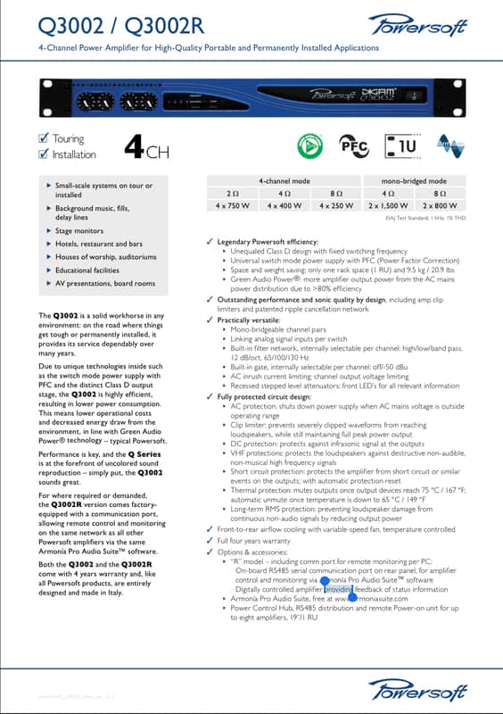 Powersoft Q3002 image 1
