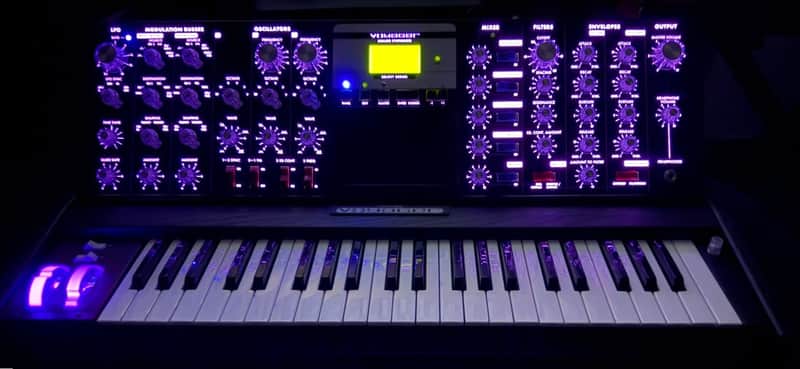 41-Piece Moog-Inspired Aftermarket Voyager Full Knob Kit New Production - Clear/Aluminum image 1