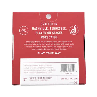 Stringjoy Naturals Super Light Gauge 11-52 Phosphor Bronze Acoustic Guitar Strings image 2