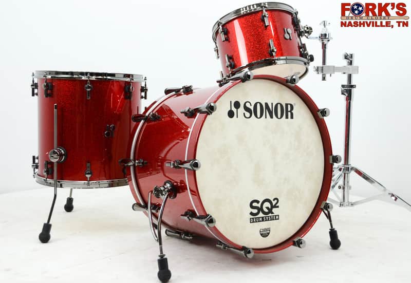 Sonor SQ2 3pc Drum Kit "Red Sparkle" image 1