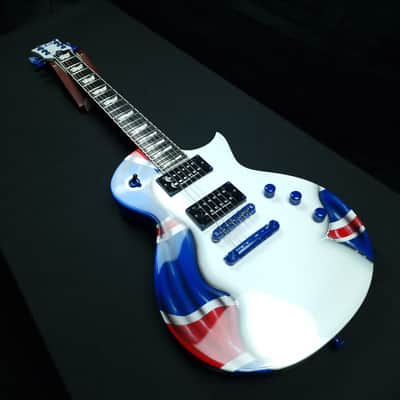 ESP LTD EC-1000 Deluxe Custom Union Jack Flag finish Seymour Duncan Distortion pickups + hardcase image 13