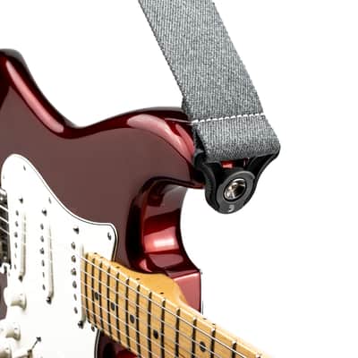 D'Addario Auto Lock Woven Guitar Strap Skater Grey image 5