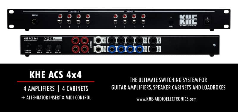 KHE Audio | ACS 4x4 | Guitar Amplifier Speaker Cabinet Switcher