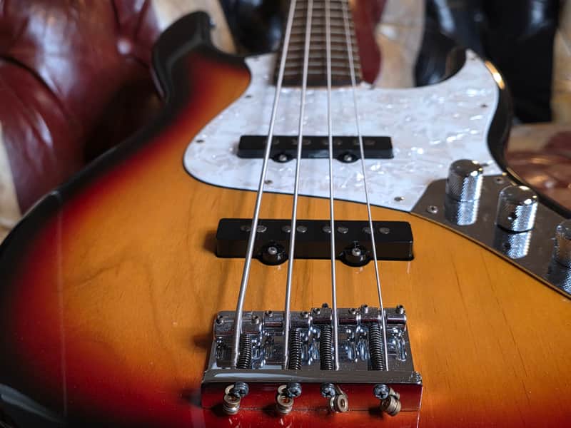 ESP Jazz Bass J-Four Sunburst Ex-Artist Studio Pro Bass Guitar MIJ