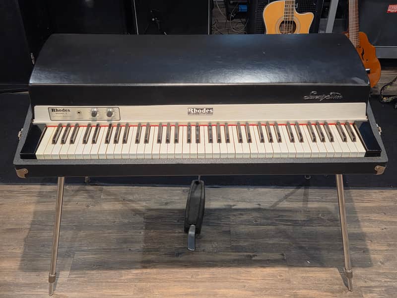 Vintage 1977 Fender Rhodes Mark I Stage 73-Key Electric Piano Black Rounded Top image 1