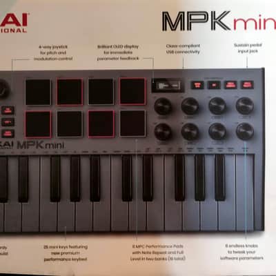 Akai MPK Mini Play Portable 25-Key MIDI Controller 2018 - Present - Black image 6