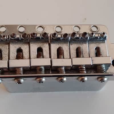 1970s Vintage Fender USA Stratocaster Bridge w/Original Saddles, screws & springs image 3