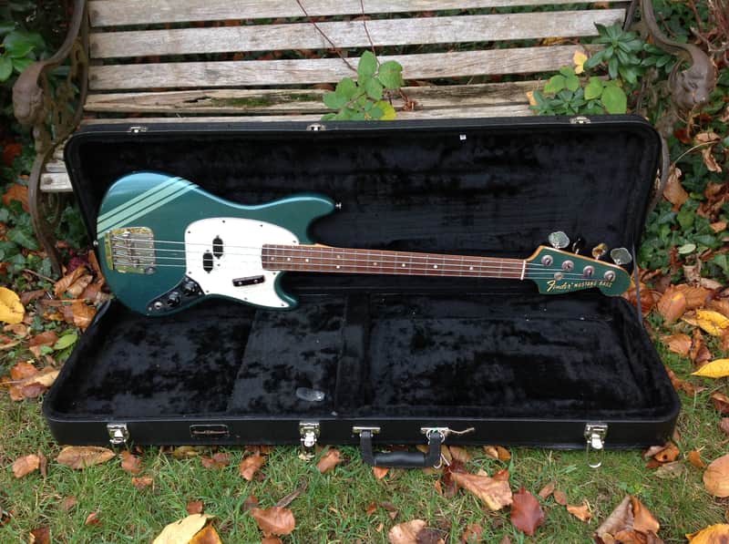 1969 Fender Mustang Bass Competition Blue With Matching Headstock image 1