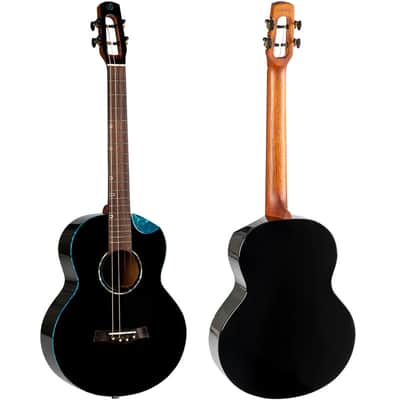 Flight Nighthawk EQ-A Royal Series Solid Spruce Top Mahogany Neck 4-String Acoustic-Electric Baritone Ukulele w/Gig Bag, Pickup & Humidifier image 2