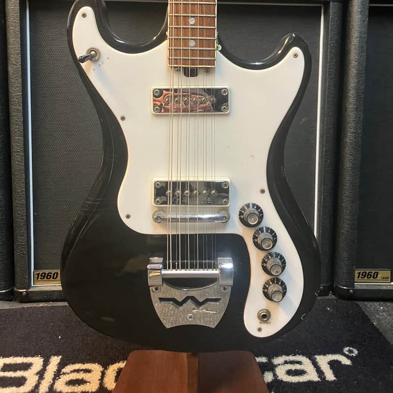 1960s Wurlitzer Cougar 12 String Electric Guitar Black
