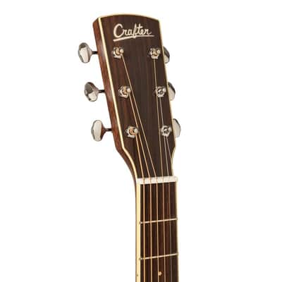 Crafter ES-ROSE TE NAT ES Series Orchestra Solid Sitka Spruce Top Mahogany Neck 6-String Acoustic-Electric Guitar w/Gig Bag image 4