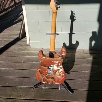 Lado 1988 Line Cracked Series with Custom Beveled/Scalloped Kramer Neck + German Schaler Floyd Rose Bridge image 8