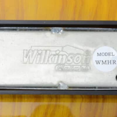 Wilkinson WMHR Mini Humbucker – Alnico V Magnet, Chrome Pickup w/ Black P90 Ring (Neck or Bridge)-Black image 3