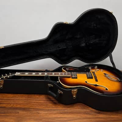 DeArmond X-155 Hollow Body Archtop Jazz Guitar Antique Burst w/ Original Hard Case image 12