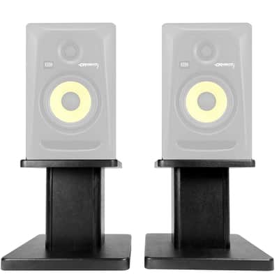 Rockville 8” Black Studio Monitor Speaker Stands For KRK ROKIT 5 G3 Monitors image 1