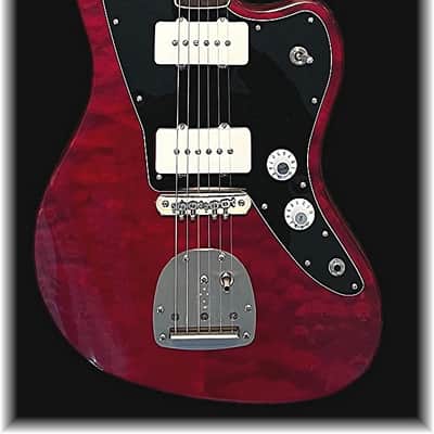 Beautiful USA Roasted, bound 5A flame maple neck.Hidden fret tangs.Rounded edges", Made for a Jazzmaster or Strat body # FJM-12 -You never felt frets like this. image 13