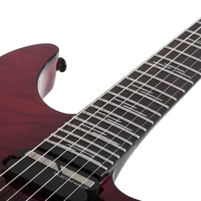 Schecter 2184 Reaper-6 Elite FR S Series Blood Burst 6 String Left-Handed Electric Guitar image 8