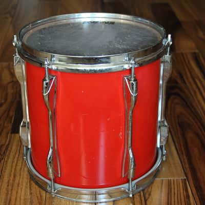 Yamaha Recording Custom 9000 - hot red TT-910RF  rack tom 10"x10 image 3