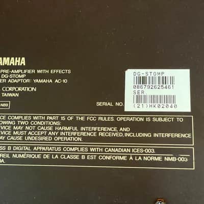 Yamaha DG Stomp (Model X5655) Digital guitar preamp and multi-effects pedal w/ Power Supply image 12