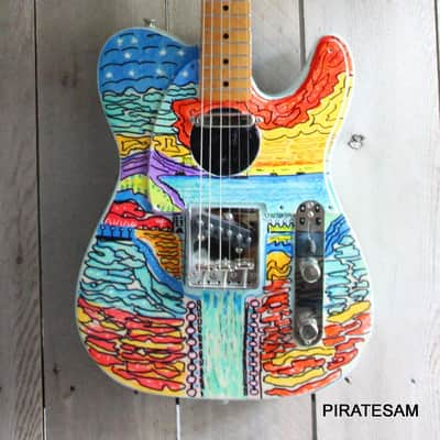Squier Classic Vibe '50s Custom Art Telecaster " Water Werks 5 " image 2