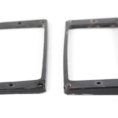 1973 Vintage Gibson L6/Les Paul/SG Black Mounting Neck/Bridge Pickup Ring Set USA 1970s Early Norlin Era image 2