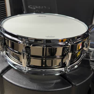 Ludwig LB414b Black Beauty 5x14" 8-Lug Brass Snare Drum - B-Stock and Gator Case 6.5x14 image 2