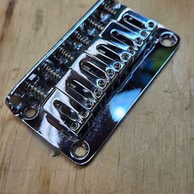 Squier Bridge Chrome, Genuine 2021 Squier Bullet Mustang HH 2020s - Chrome image 3