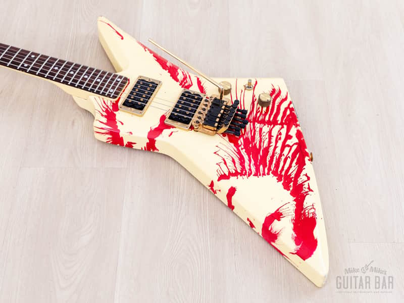 1984 Aria Pro II ZZ Custom Bloody White w/ Gold Hardware & Floyd