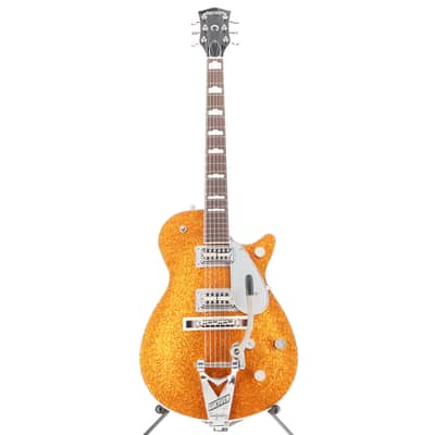 Gretsch G6129T-89 Vintage Select '89 Sparkle Jet with Bigsby, Gold Sparkle, Fully Tested (T1) (92910) image 5