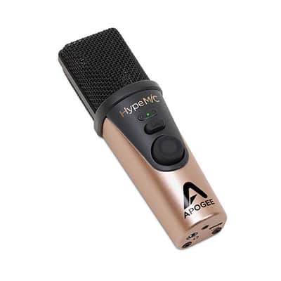 Apogee Hype Mic USB Microphone with Analog Compression for Capturing Vocals and Instruments, Streaming, Podcasting, Gaming, includes tripod, pop filter and carrying case image 3