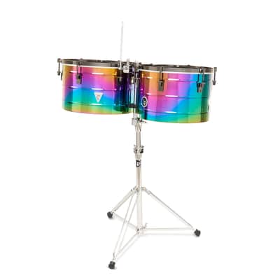 Latin Percussion Tony Succar 15-16 Thunder Timbale Rainbow Black Nickel image 2